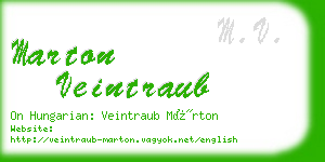 marton veintraub business card